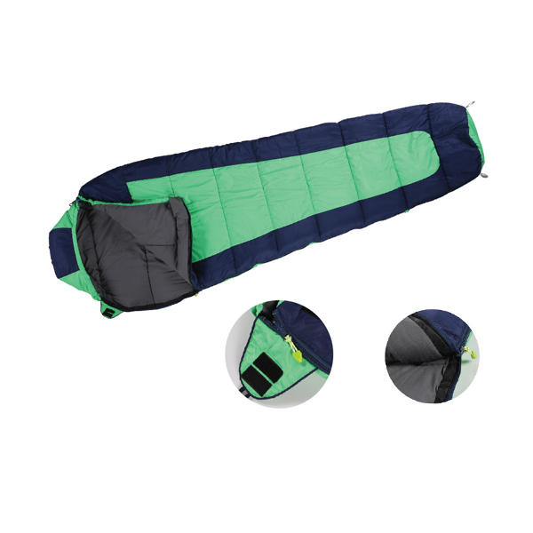 Hooded camping mummy sleeping bag